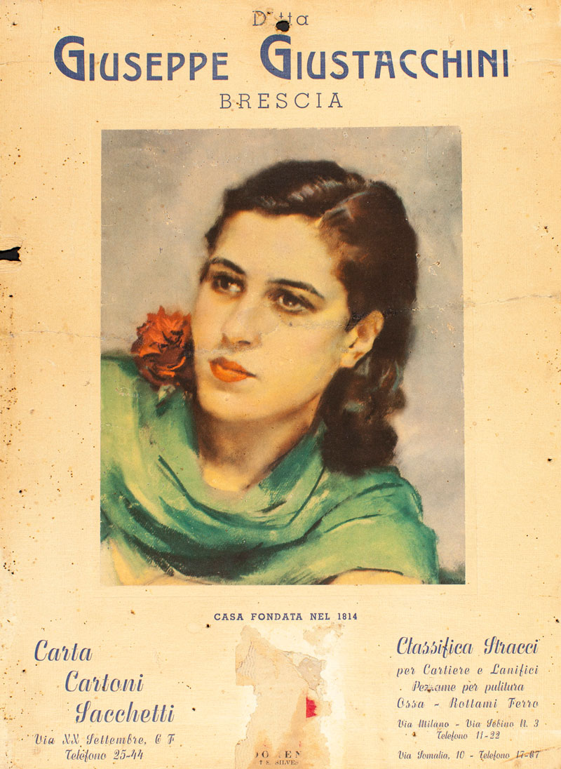 Calendario intestato della Ditta Giustacchini. Brescia, Archivio Storico Giustacchini.