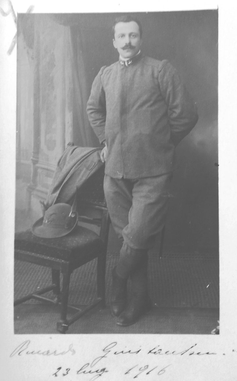 Riccardo Giustacchini (1886 - 1916). Brescia, Archivio di Stato.